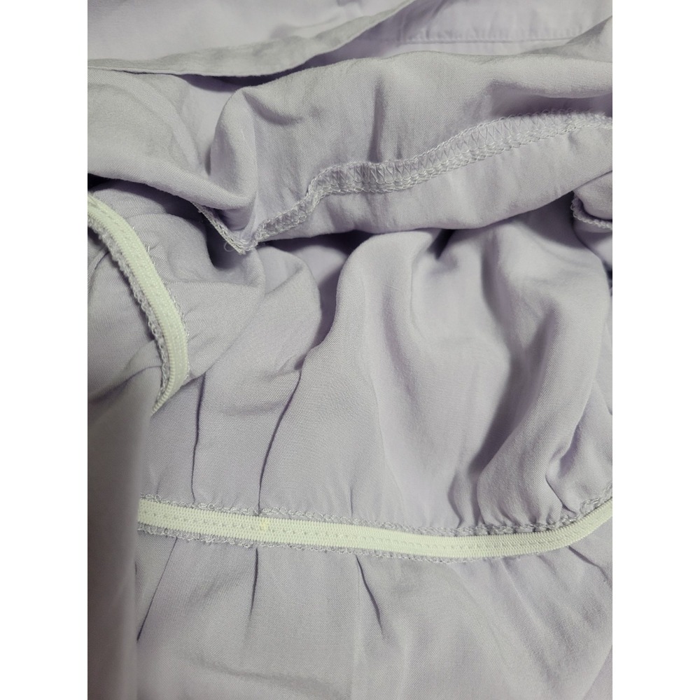 J. Crew Lilac Faux Wrap Blouse Womens 12 Tie Waist 100% Rayon Career Casual - Picture 8 of 13
